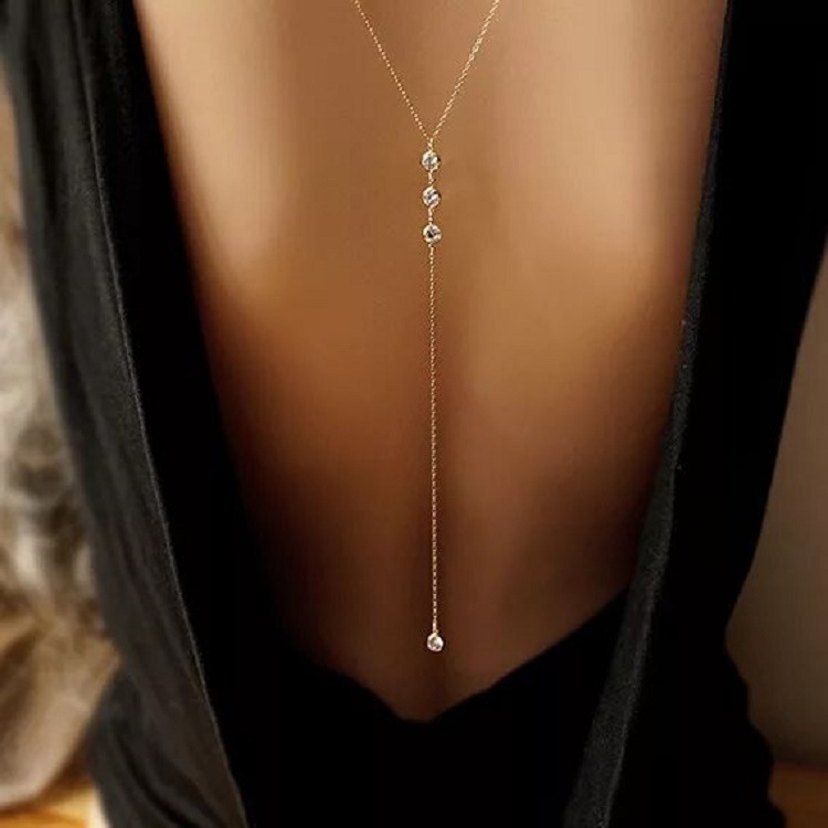 Kalung Rantai Punggung Wanita  - Body Jewelry Necklace ulasan dan harga