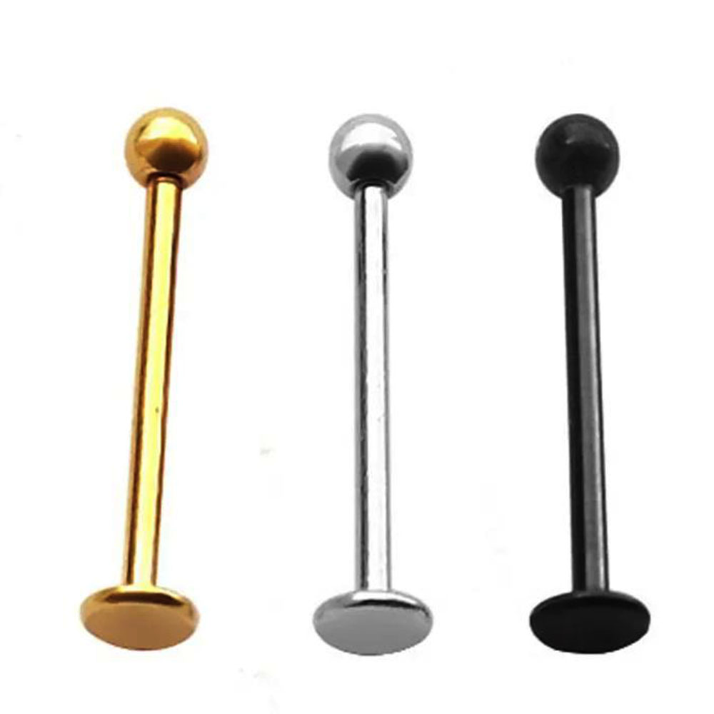 2 Buah 316L Baja Bedah Lidah L - Body Jewelry Surgical Steel ulasan dan harga