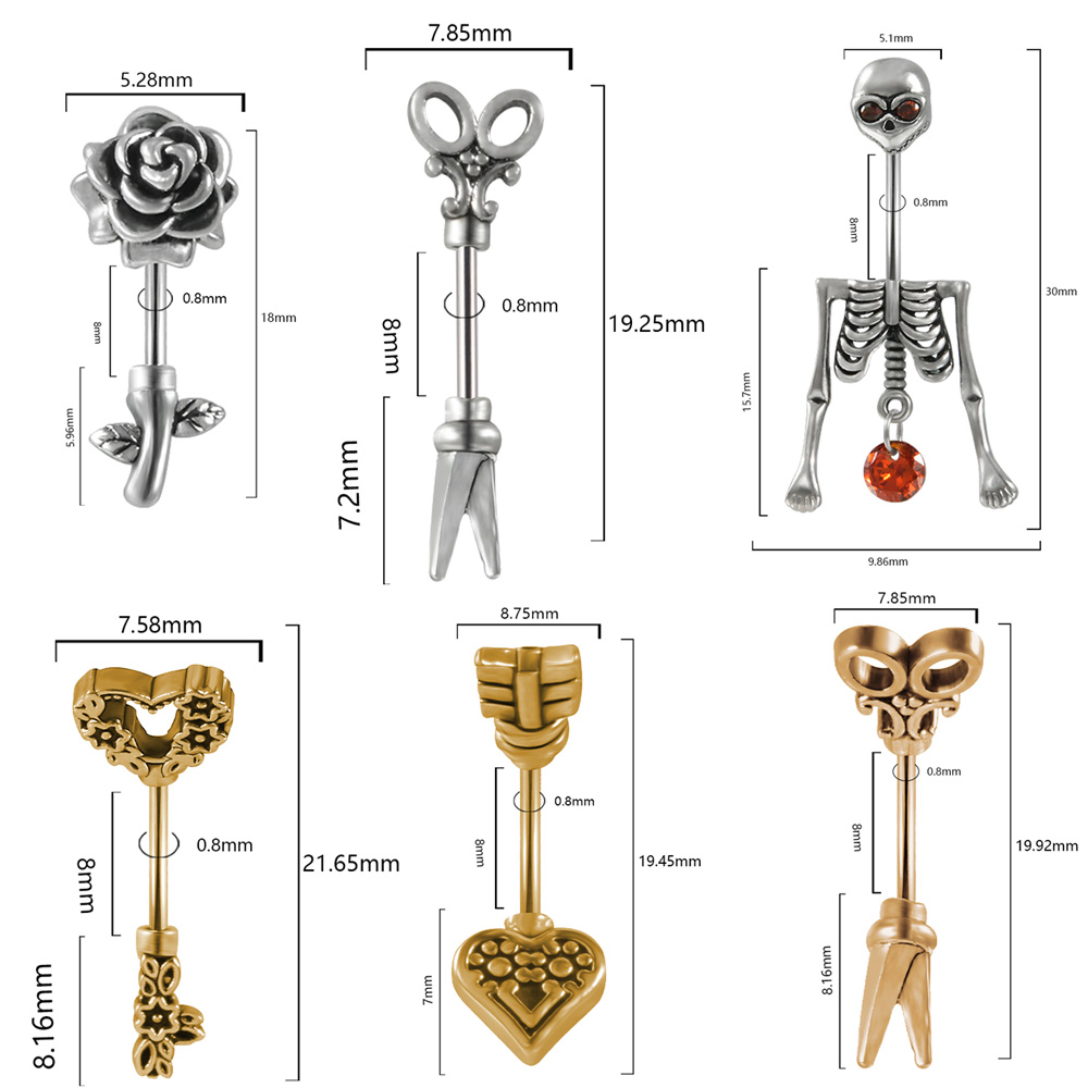 1 Buah Perhiasan Tindik Anting - Body Jewelry Surgical Steel ulasan dan harga