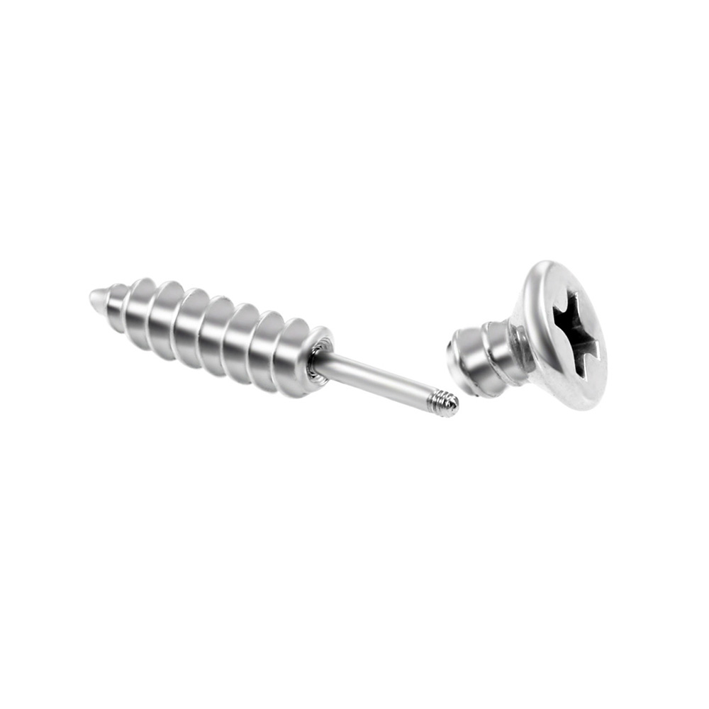 2 Buah Anting-Anting Kancing T - Body Jewelry Surgical Steel ulasan dan harga