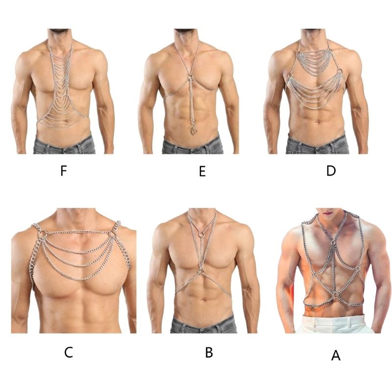 Y5GC Punk Body Chain Harness U - Body Jewelry Retainers ulasan dan harga